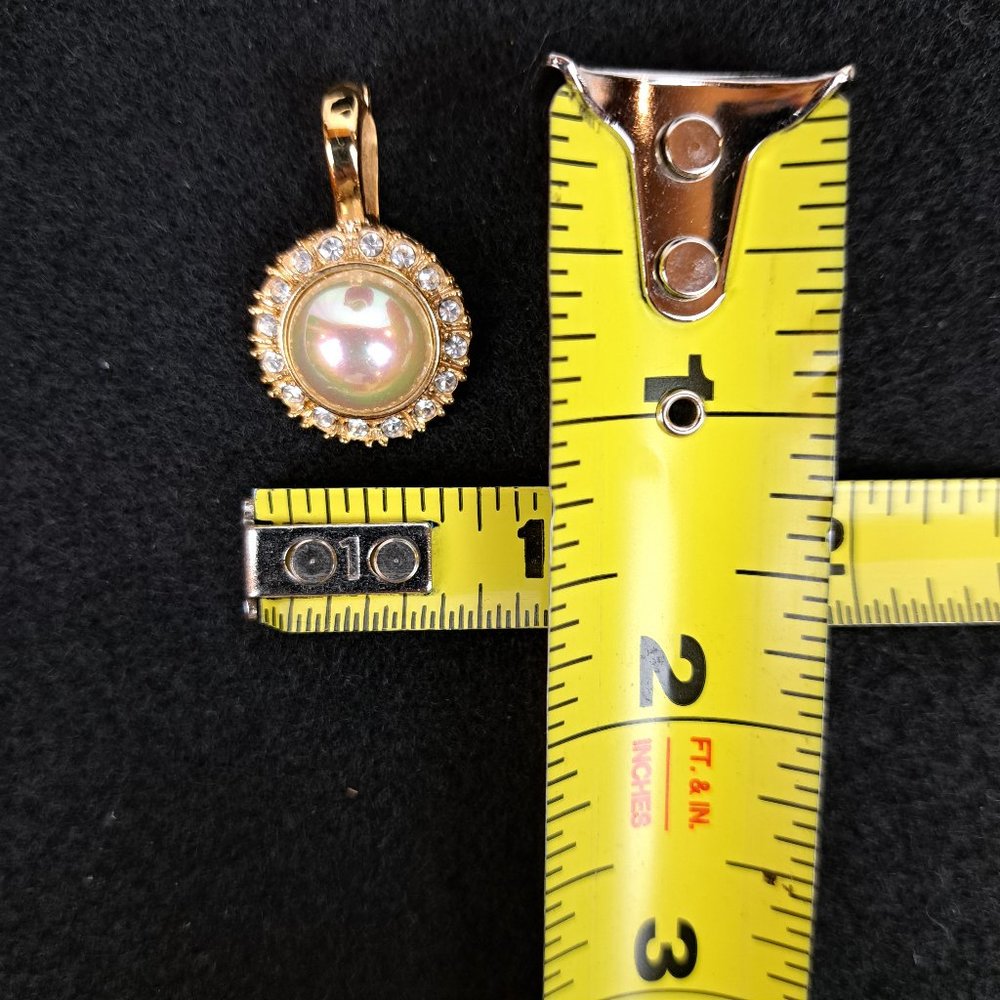 Vintage Roman Faux Pearls & Faux Pearl/Crystal Pendant Enhancer - Picture 15 of 16